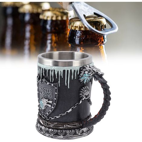 Chope à bière et verre à boisson personnalisés sculptés en 3D en résine 2 (1/5)