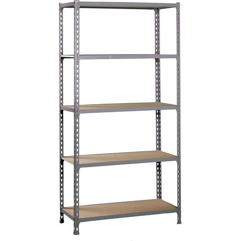 Simonrack Außenregal grau Holz 5 Ebenen 150 kg