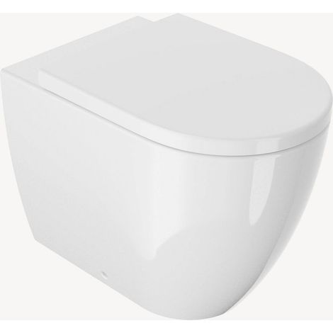 WC sur pied avec abattant inclus Blanc brillant - Arc (1/4)