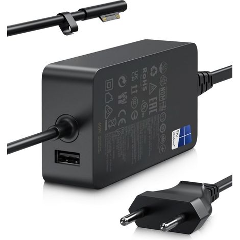 Surface Câble de charge 65 W 15 V 4 A pour Microsoft Surface Pro/Laptop/Go (1/5)