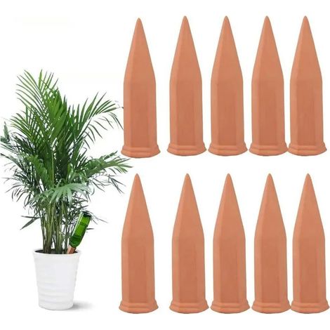 Lot de 10 arrosoirs pour plantes becs verseurs en terre cuite (1/5)