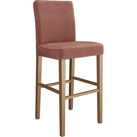 Silla de barra Racine 103, Marrón + Magic Velvet 2258, 105x45x52cm, Tapiz, De madera