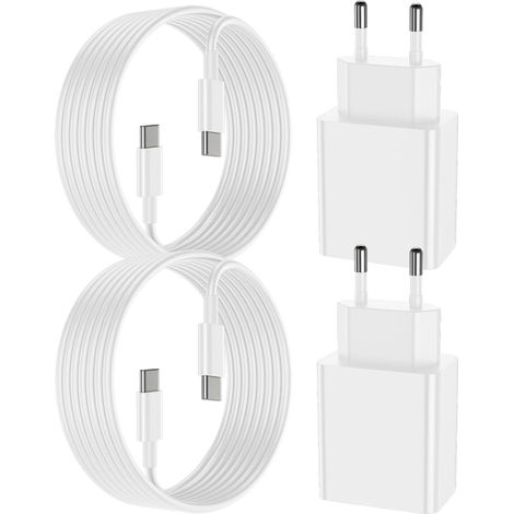 45W USB C Chargeur Rapide pour iPhone 18 17 16 15 Pro Max,Chargeur USBC Apple avec 2M+2M Câble USB C pour iPhone 17 16 15 Pro/17 Air/16 Pro/15 Plus/Duo, iPad Pro/Samsung Galaxy (1/5)