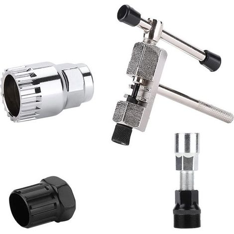 Kit di riparazione multiutensile da 4 pezzi, multifunzionale per biciclette, facile da trasportare, design portatile e pratico, include chiavi a bussola (1/2)