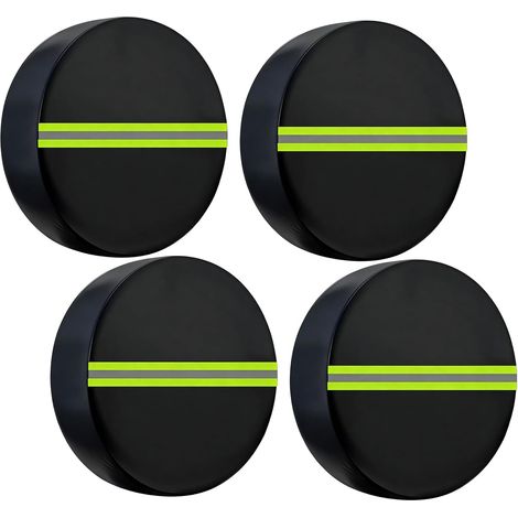 Juego de 4 fundas para neumáticos, protectores de neumáticos para coche, con tiras reflectantes verdes, impermeables y a prueba de polvo. (1/5)