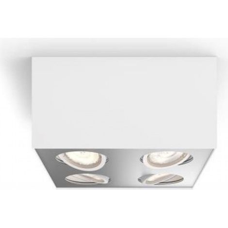 Philips Box Foco de superficie con 4 puntos de luz (Blanco) - 2700K (1/5)