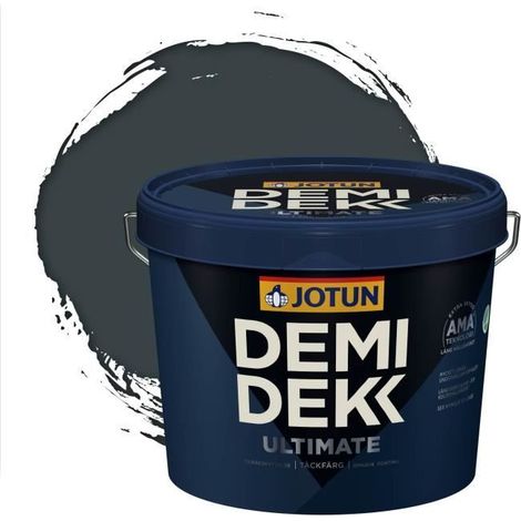 JOTUN - Peinture Bois, Lasure Opaque pour Extérieur et Intérieur Satinée - DEMI DEKK ULTIMATE - RAL 7026 - Gris Granit - 3L (1/2)