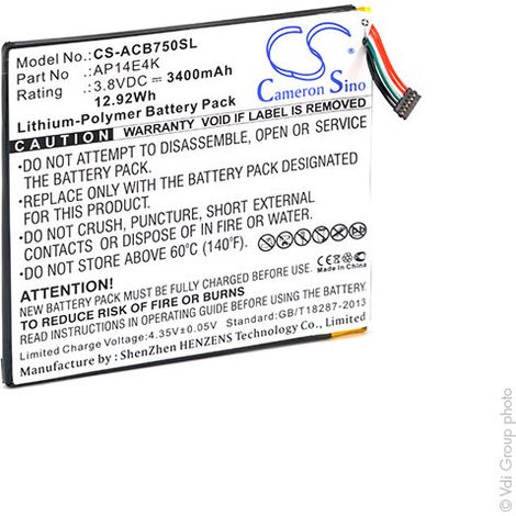 NX - Batterie tablette 3.8V 3400mAh - AP14E4KAP14E4K (1ICP4/86/94)KT00104001A