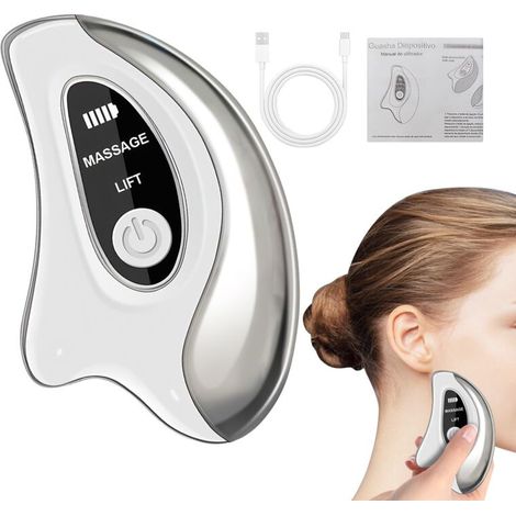 Massageur De Visage Électrique - Outil Gua Sha Facial 2-En-1,Appareil De Lifting Facial - pour Femmes Professionnelles Occupées Amatrices de Spa Maison et Voyage (1/5)