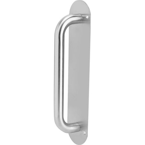 Plaque de traction et de poussée en acier inoxydable, poignée de porte d'accès avec vis (ovale 28065mm) (1/5)