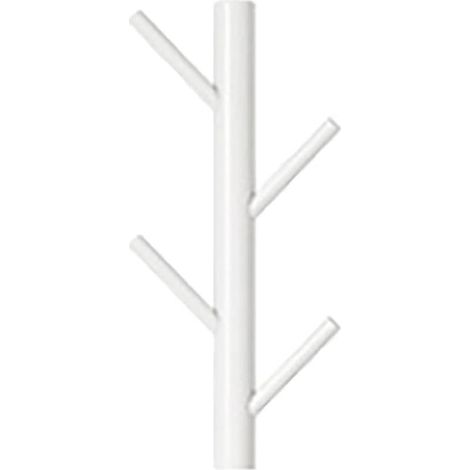 Porte-manteau mural en bois – design en branches – moderne – fixation murale verticale – crochets décoratifs en bois – blanc (1/5)