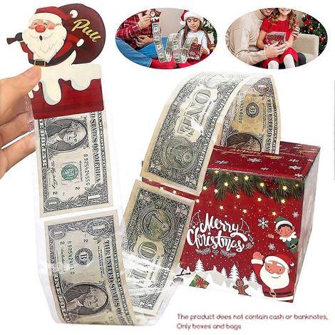 Boîte distributrice de billets à tirer pour Noël et les anniversaires, surprise amusante pour les parents, les proches et les amis (1 pièce) (1/3)