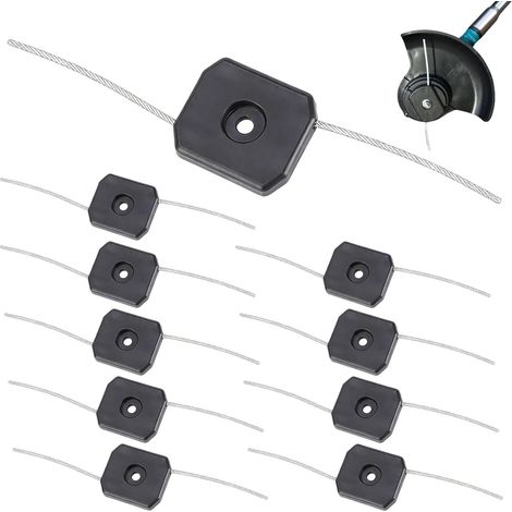Packung mit 10 150-mm-Freischneiderköpfen, tragbare Freischneiderklingen, Ersatzteile für akkubetriebene Garten-Freischneider, Akku-Zubehör (1/5)