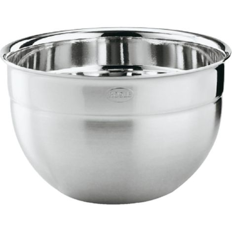 Saladier Haut - Saladier en inox 18/10 avec Bord Verseur - Pour la Préparation et la Conservation d'Aliments - Passe au lave-vaisselle, 24 cm (1/3)
