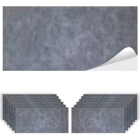 Piastrelle Adesive in PVC Effetto Marmo, Impermeabili per Restauri Interni cemento