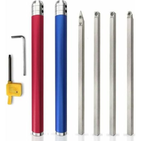 Outils de tournage sur bois, outils de tour à pointe en carbure en forme de diamant, tournage remplaçable, pour les amateurs de travail du bois.