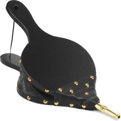 Soufflet en bois, souffleur à main pour barbecue, foyer et camping - Noir (1/4)