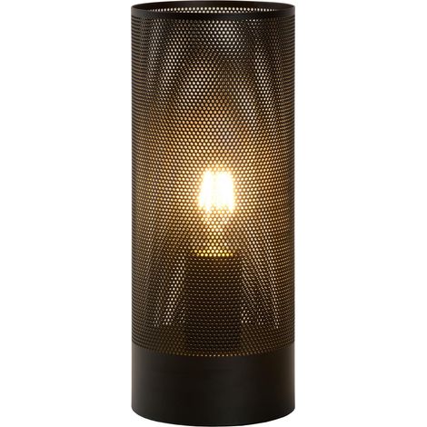 Lampe de table Lucide BELI noire métal E27 60W H30cm (1/2)