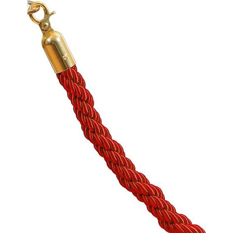 Roter geflochtener Rand – goldene Schnalle