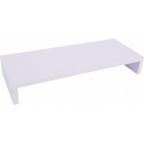 Support de moniteur en bois, rehausseur pour écran d'ordinateur LED, organisateur de bureau, présentoir, blanc violacé