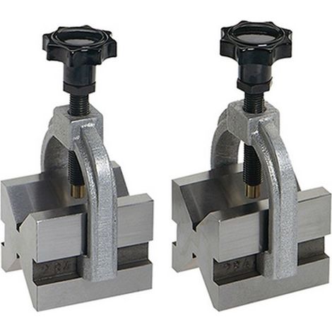 Paire de prismes doubles avec étrier de serrage, Dimensions L x l x H : 50 x 40 x 40 mm, Pour Ø d'arbres 5-30 mm