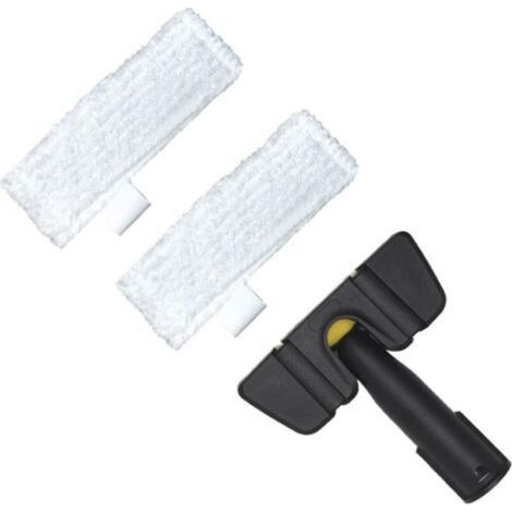 Accessoires nettoyeurAccessoires de rechange pour nettoyeur vapeur - Buse portable pliable avec chiffons en microfibre pour nettoyer les surfaces dures (1/4)