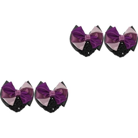 Lot de 4 filets à cheveux en forme de marteau de tambour, filets de protection pour chignon, accessoire de coiffure pour femme, réf. : 9573 (1/5)