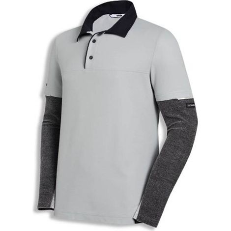 Uvex Cut Nanoflex Herren-Arbeitsshirt - Hellgraues Männer-Poloshirt - Ärmel mit Schnittschutz-Stufe 5: M (1/2)