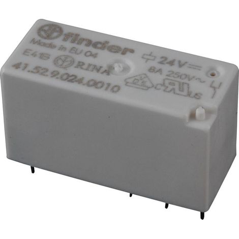 Relais 24vdc 8a/250vac 2 geschaltete Stromkreise Finder 41.52.9.024.0010