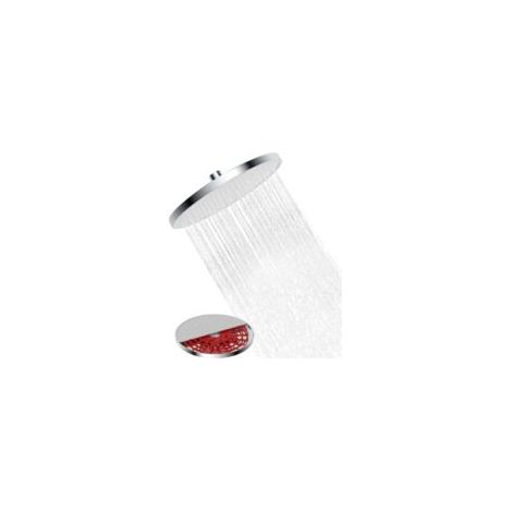 Cabezal de ducha de lluvia autolimpiante. Cabezal de ducha de lluvia fijo. Cabezal de ducha de lluvia redondo de alta presión con mecanismo de autolimpieza. Blanco, 22,8 cm x 5,1 cm - Crezuo