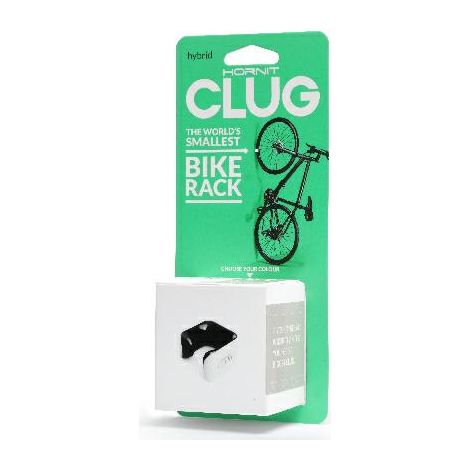 Soporte de pared para bicicleta M Hornit Clug híbrido blanco y negro - colgador de bicicletas compacto (1/5)