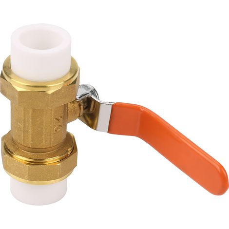 Messingkugelhahn mit doppeltem PPR-Heißschmelzanschluss 3/4" BSP DN20 (1/5)
