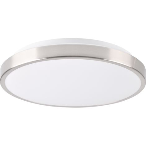 Plafoniera LED 29cm tonda bianco/nichel 4000K Polux Kern (1/5)