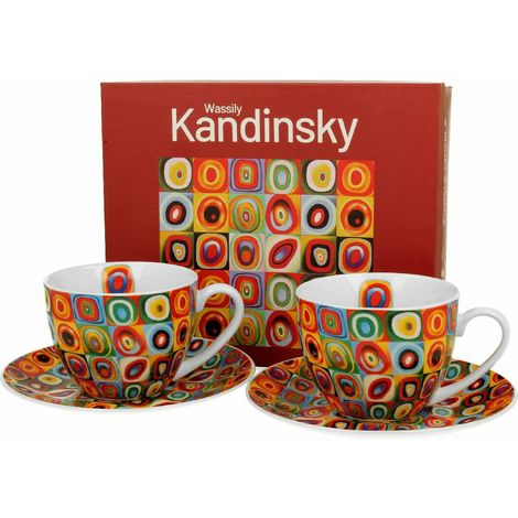 Set mit 2 Kandinsky-Quadraten, 270 Tassen