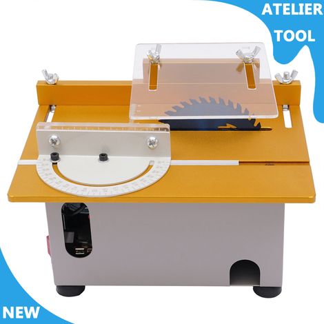 ATELIER Mini table scie lame levable multifonctionnelle 300W bricolage bois outil fait main 9000rpm (1/5)