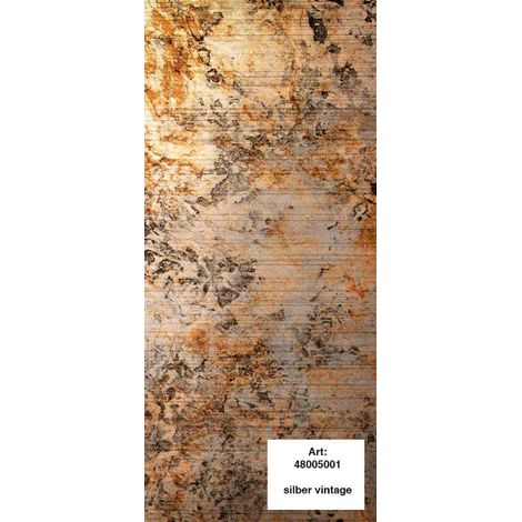 alfer Design-Platte Struktur 1000 x 600 mm PVC (Kunststoff) glatt silber Wanddekoobjekt