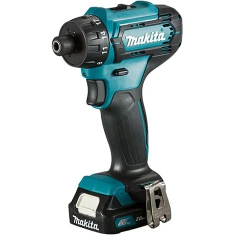 Makita – Visseuse sans fil 12V avec 2 batteries 2.0Ah – Couple 30Nm pour perçage bois jusqu'à 21mm – Malette de transport incluse – Moteur performant - DF033DSAJ (1/4)