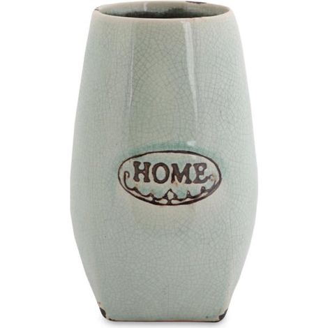 Vaso in ceramica, alto 18 cm, stile vintage, colore menta. Casa (1/3)
