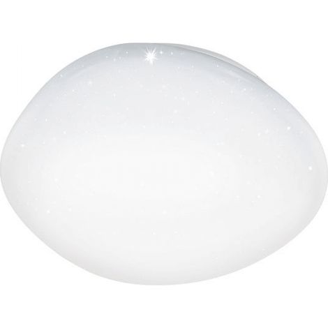 Lampada Soffitto Bombata Sileras-Z Led Dimmer Bianco Effetto Cristallo Eglo
