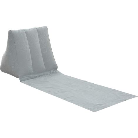 Tapis de plage portable pour l'extérieur, chaise longue de plage, chaise longue inclinable pour loisirs, tapis de plage gonflable pliable imperméable floqué dossier pour voyage, camping en (1/5)