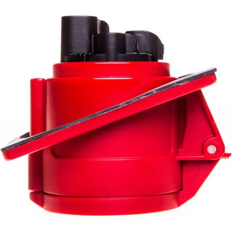 Presa angolare da pannello 32A 4P 400V rossa IP44 twist 424-6