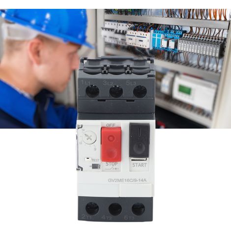 Interrupteur de protection de démarreur moteur AC690V, disjoncteur moteur, bouton de démarrage manuel, disjoncteur de surcharge, montage sur rail GV2-ME16C 9-14A (1/5)