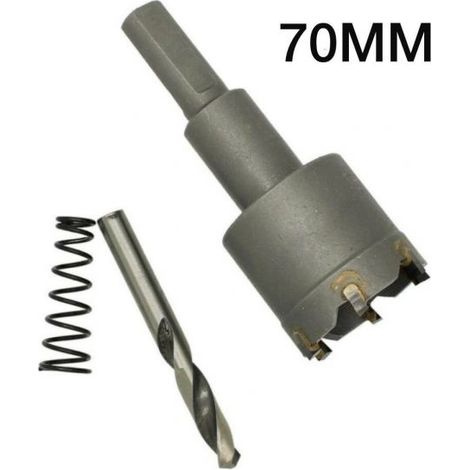 FRESE A TAZZA CON PUNTA PER TRAPANO MURO METALLO LEGNO ACCIAIO 70MM