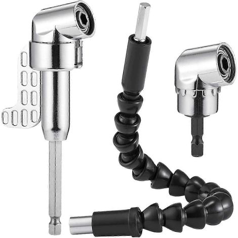 Ensemble perceuse d'angle et rallonge flexible pour tournevis, adaptateur de douille 1/4 pouce-AquaForge (1/2)