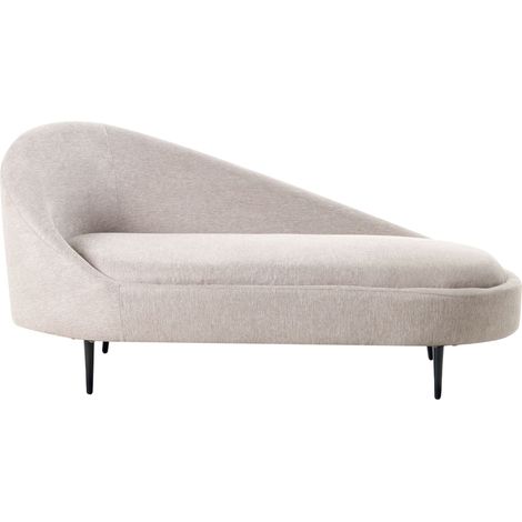 Left-Hand Chaise Lounge VALREAS Fabric Taupe