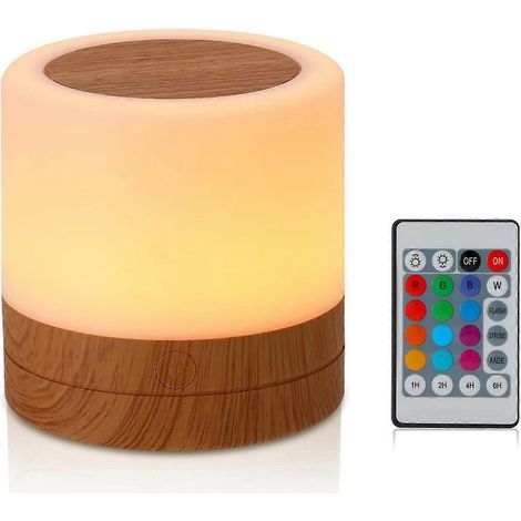 Mini veilleuse LED pour tente de camping, éclairage d'ambiance à couleurs changeantes, commande tactile, télécommande, pour tables, chambre d’enfant, chambre, 1824 heures, 1 h, 2 h (1/5)