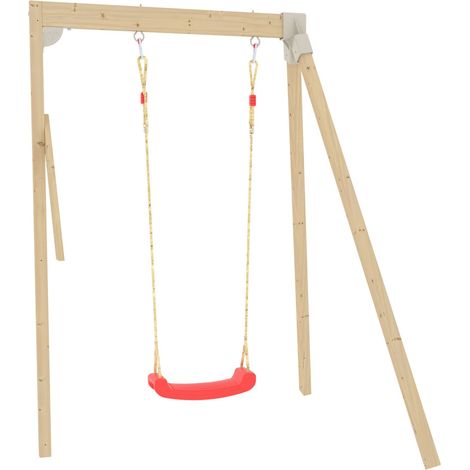 Bras de portique 1 balançoire rouge pour maisonnette modulable en bois FSC®