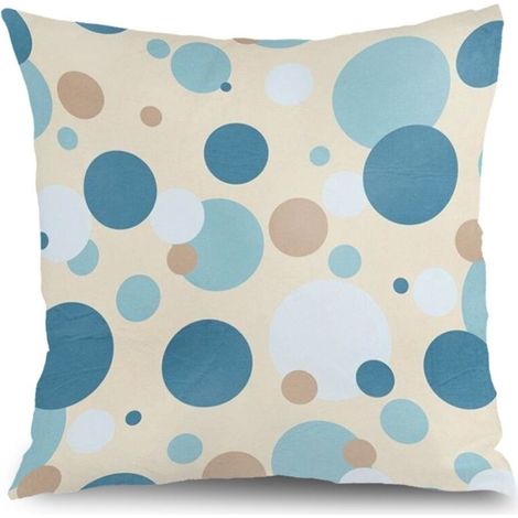 Housse de coussin carreaux rustique, décoration canapé-lit,40×40cm (1/5)