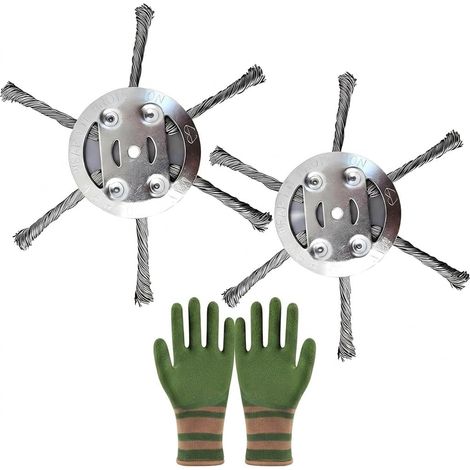 2 Pièces Brosse Métallique Débroussailleuse Remplacement Tête (1/5)