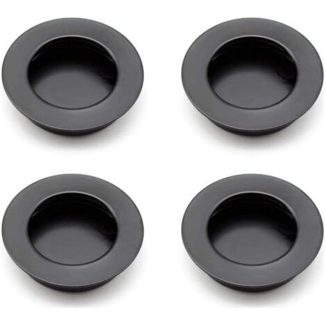 4 Pièces Poignées Rondes Encastrées, 40 mm Poignee de Portes Coulissantes en Acier Inoxydable 304 , Poignées Noir de Meuble peut être Utilisé pour Les Tiroirs, Armoires, Meubles sur Mesure (1/5)